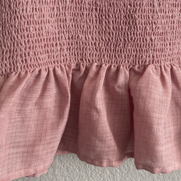 Lulus Sassy Sweetie Mauve Smocked Ruffled Peplum Tank Top Size X-Large - Picture 3 of 11